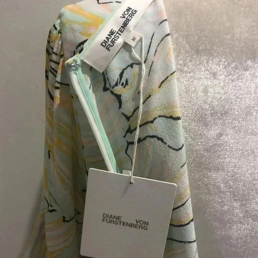 Diane Von Furstenberg Tatum Tulsi Shell Lagoon dress Medium New with Tags - Picture 10 of 12